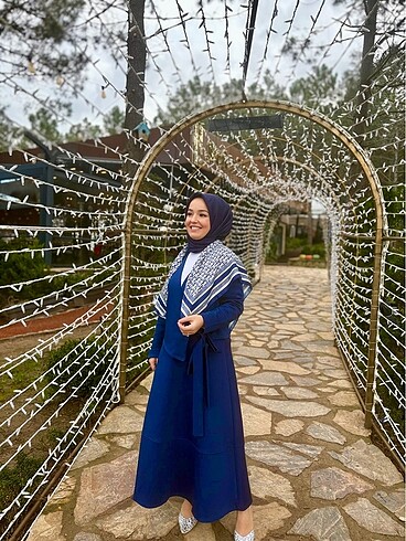 m Beden lacivert Renk İkili etekli takım