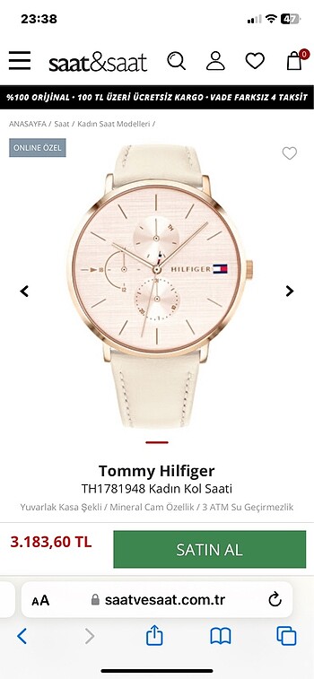 Tommy hılfıger kadın saat