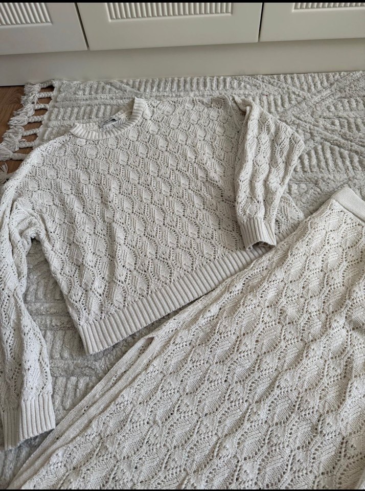 Bohem Uzun Kollu Örgü Kadın Kazak Etek Takım - Görsel 2