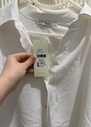 Kadın Beyaz Uzun Kollu Gömlek - Görsel 2