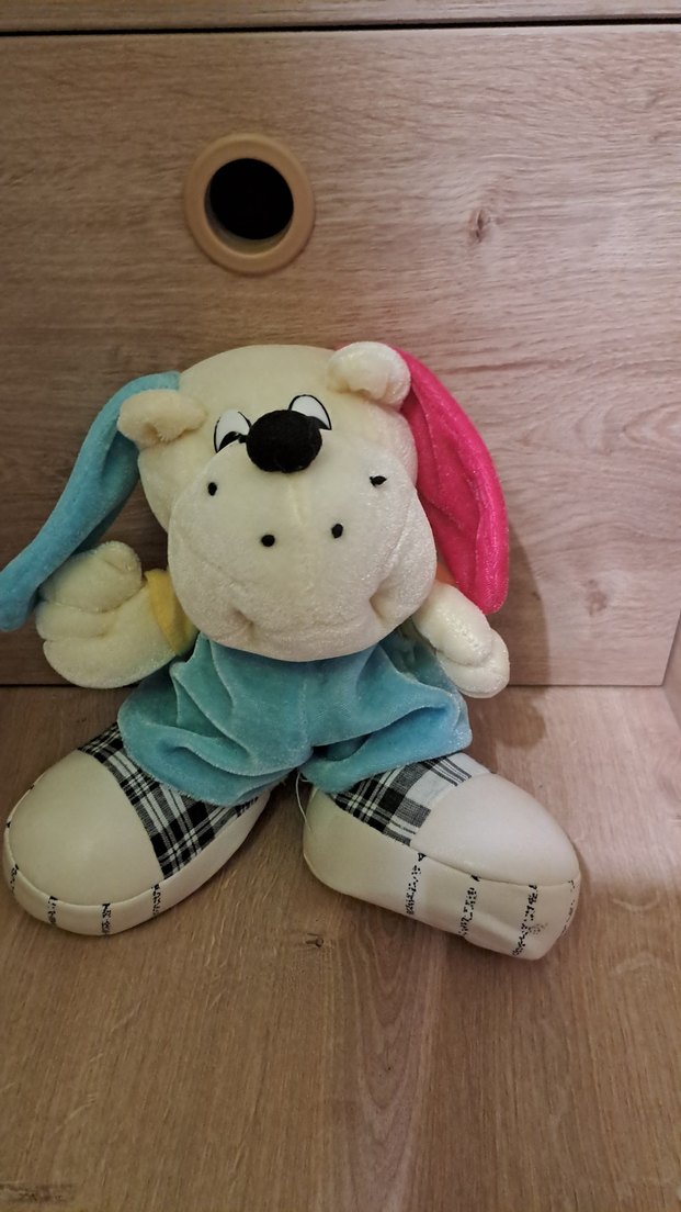 Pastel Renkli Peluş Oyuncak Köpek - Görsel 2