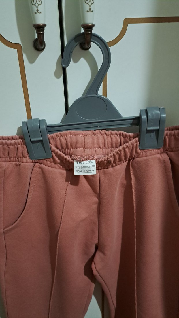 Kızlar için Rahat Kesim Bej Pantolon - Görsel 2