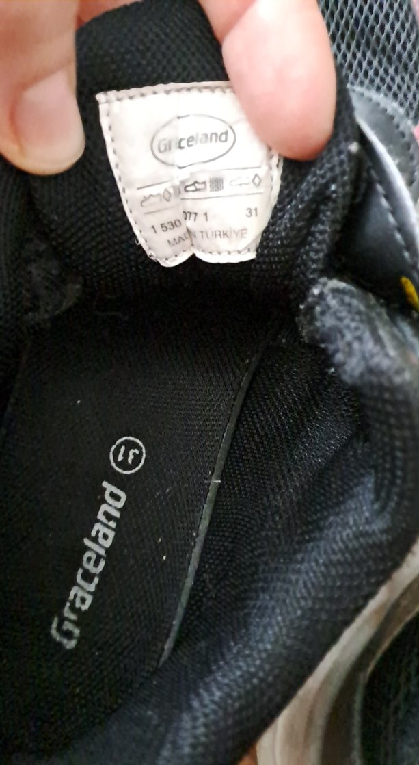 Kız Çocuk Siyah-Pembe Spor Ayakkabı - Görsel 4