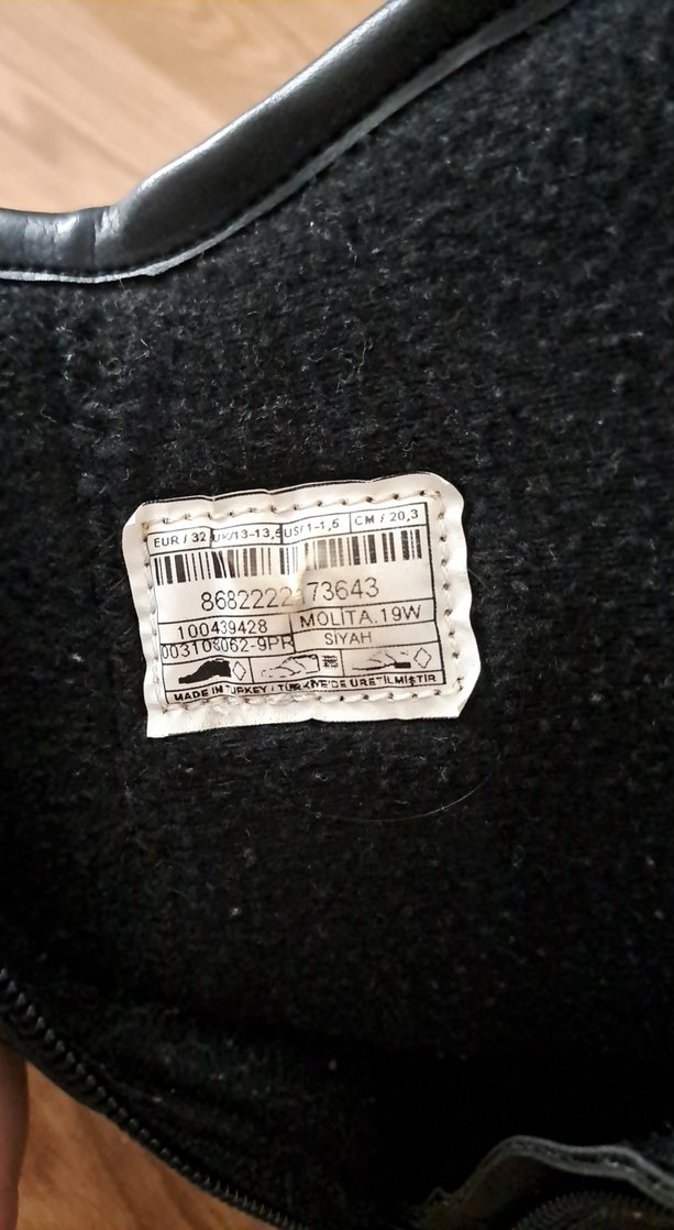 Siyah Deri Gotik Tokalı kız cocuk Botu - Görsel 4