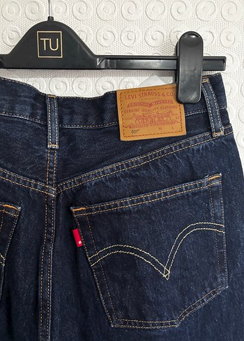 Levis 501 Koyu Mavi Denim Jean