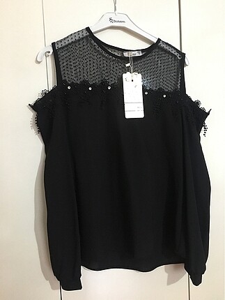 38 Beden Siyah sifon bluz