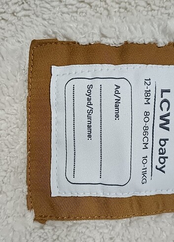 12-18 Ay Beden Hiç kullanılmamış mont