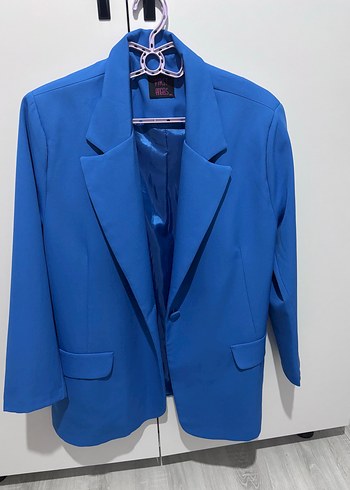 Mango Mavi Dugmeli Kadin Blazer Ceket