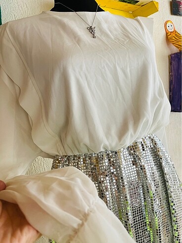 Koton payetli parti elbisesi - Görsel 14