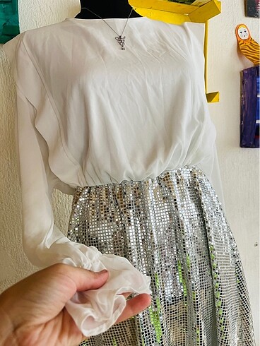 Koton payetli parti elbisesi - Görsel 16
