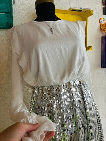 Koton payetli parti elbisesi - Görsel 17
