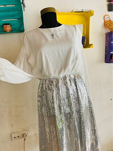 Koton payetli parti elbisesi - Görsel 11