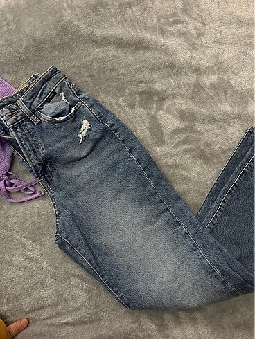 xs Beden Mavi mom jean