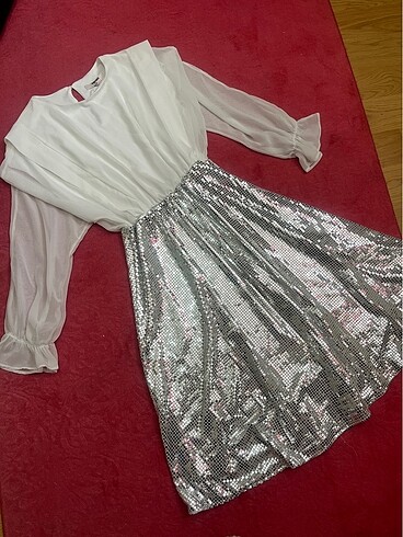 Koton payetli şık davet elbisesi - Görsel 10