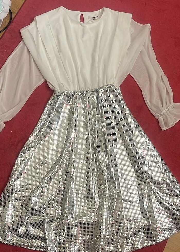 Koton payetli şık davet elbisesi - Görsel 2