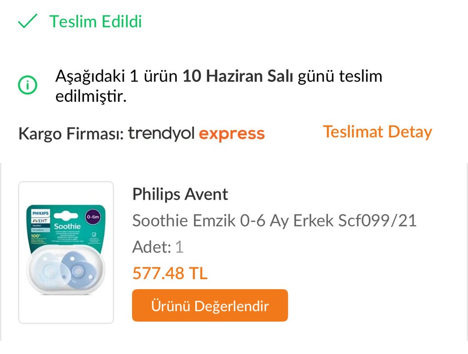 Philips Avent Pastel Mavi Yenidoğan Emzik - Görsel 3