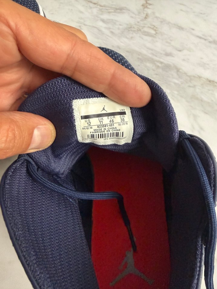 46 Numara Jordan Lacivert Örgü Bağcıklı Sneaker — görsel 3/3