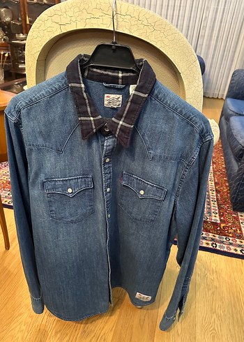 Levis Mavi Denim Gomlek