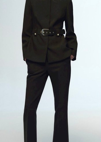 Zara Haki Kemerli Blazer