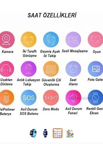  Beden mavi Renk Çocuk Akıllı Saat 