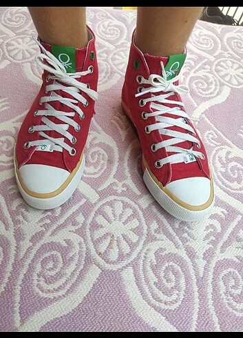 Benetton Benetton Marka bez ayakkabı Converse Kırmızı