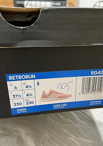 37,5 Beden pembe Renk Adidas retrorun
