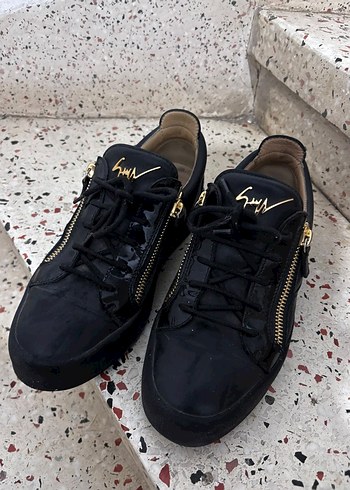 Giuseppe Zanotti Siyah Deri Sneaker
