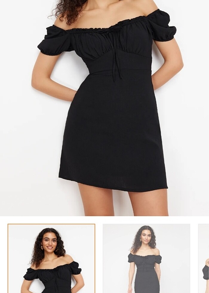 Siyah kısa elbise - Görsel 2