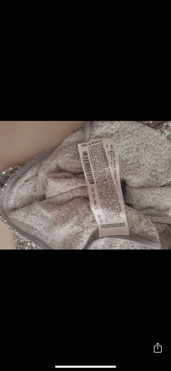 Gri Payetli Yüksek Yakalı Kadın Bluz - Görsel 4