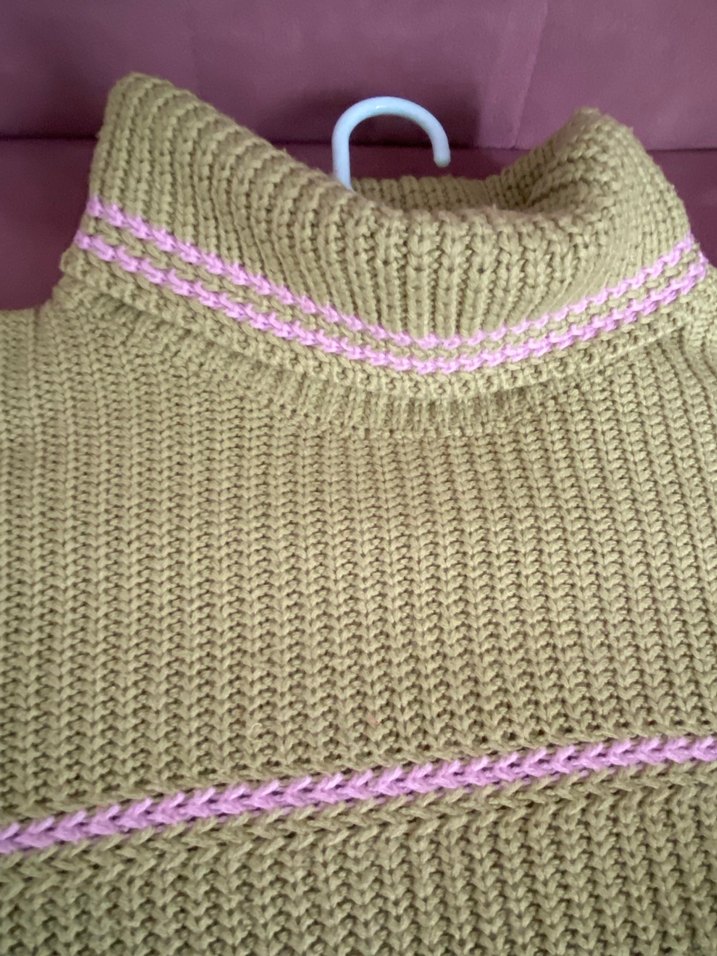 Kadın Haki Boğazlı Triko Kazak - Görsel 4