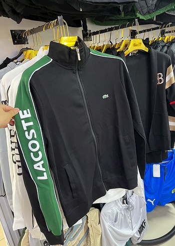 Lacoste Siyah Fermuarli Spor Ceket