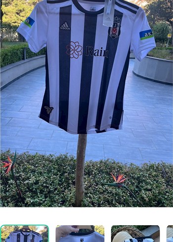 Beşiktaş Adidas Siyah Beyaz Cizgili Futbol Formasi