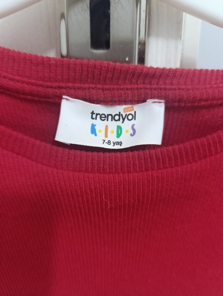 Kız Çocuk Kırmızı Fırfırlı elbise - Görsel 3