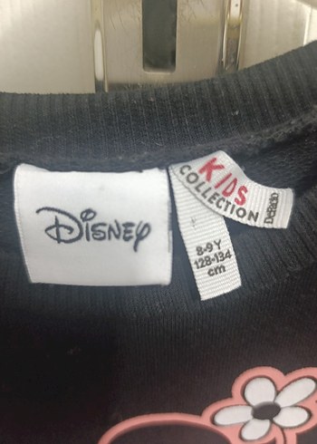 Uzun Kollu Siyah Kız Elbisesi Minnie Desenli - Görsel 2