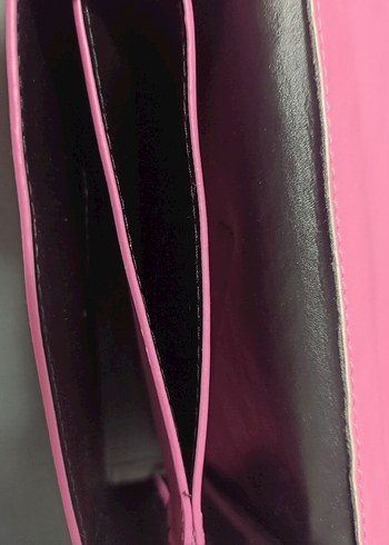 Diesel Pembe Deri Kadın Çanta Fermuarlı - Görsel 2