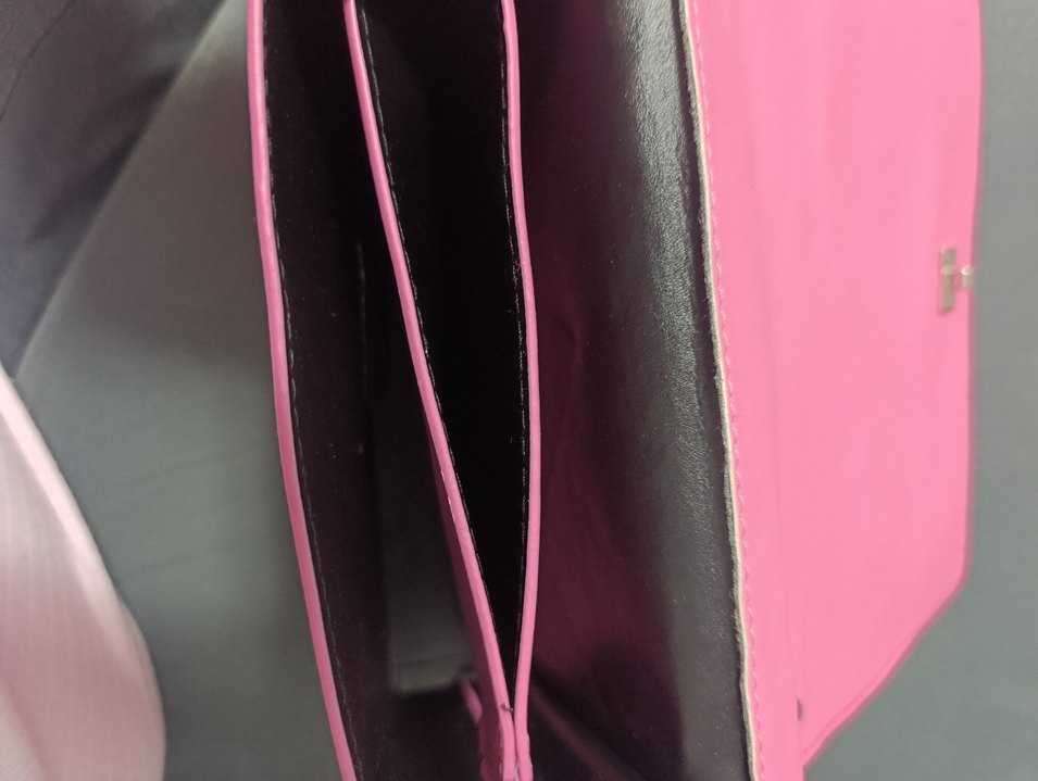 Diesel Pembe Deri Kadın Çanta Fermuarlı - Görsel 2