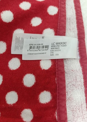 Kırmızı Kapüşonlu Minnie Mouse Desenli Çocuk Panço - Görsel 3