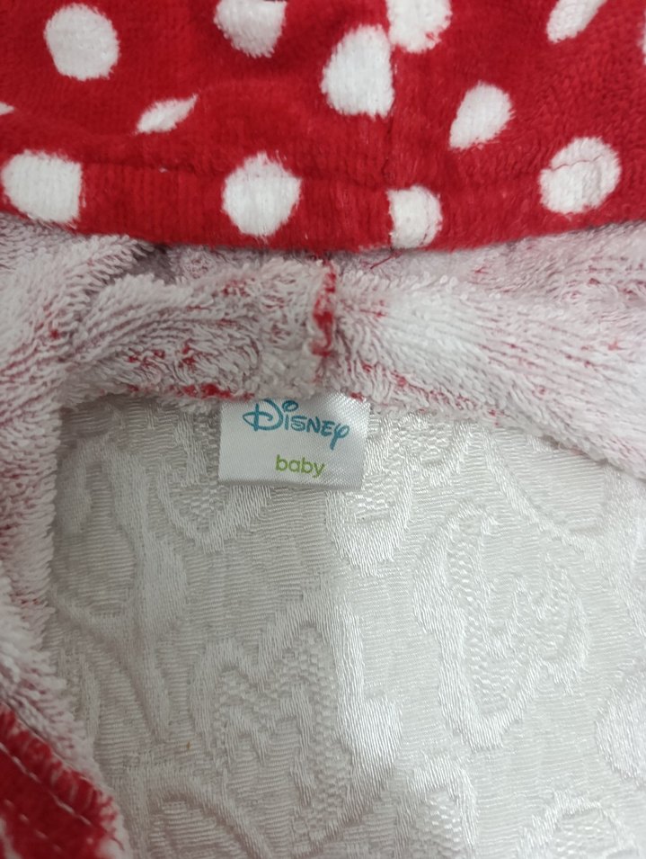 Kırmızı Kapüşonlu Minnie Mouse Desenli Çocuk Panço - Görsel 4