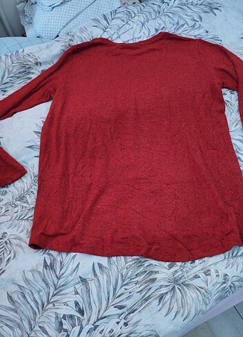 xl Beden bordo Renk Bluz pamuklu