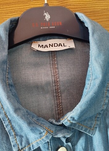 İnce kot uzun elbise iki cepli - Görsel 7