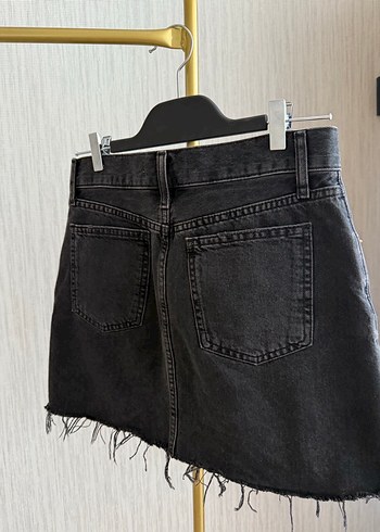 s Beden siyah Renk Mango Siyah Kot / Denim Etek