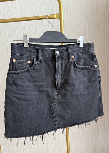 s Beden Mango Siyah Kot / Denim Etek