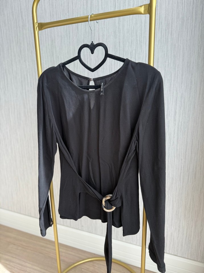 Stradivarius Kemerli Uzun Bluz - Görsel 2