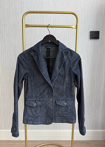 Fitilli Kadife Kadın Blazer Ceket - Görsel 2