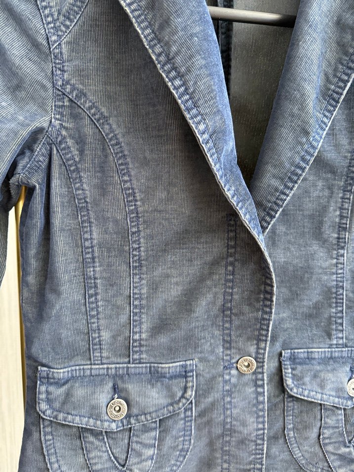 Fitilli Kadife Kadın Blazer Ceket - Görsel 3