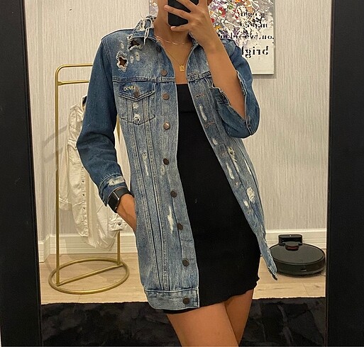 Liu Jo Liu Jo Uzun Kot (Denim) Ceket