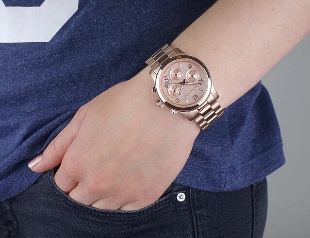 Beden pembe Renk Michael Kors Rose Gold Saat (MK5128)