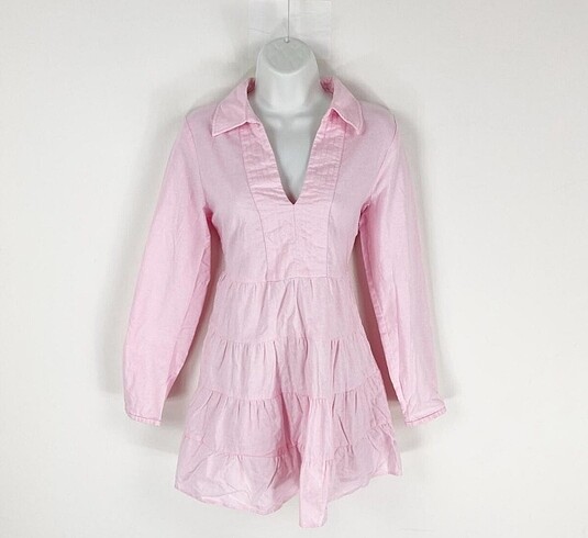 Zara Poplin Pembe Elbise