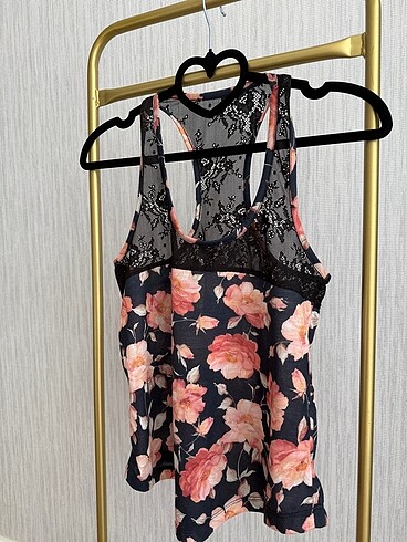 xs Beden siyah Renk H&M Çiçekli Bluz