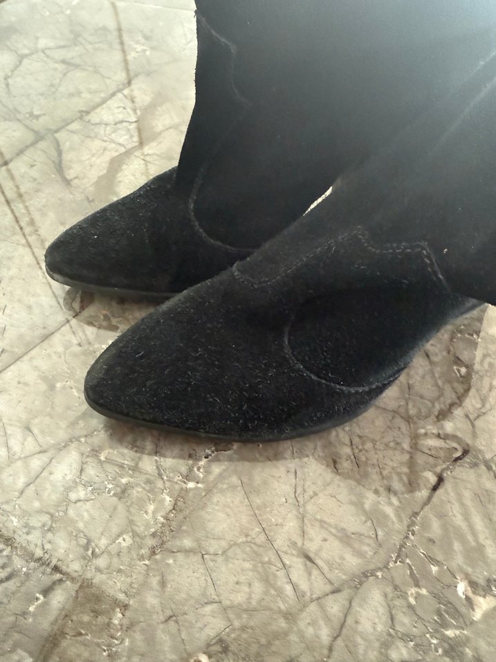 Siyah Süet Tokalı Kadın Bot - Görsel 5